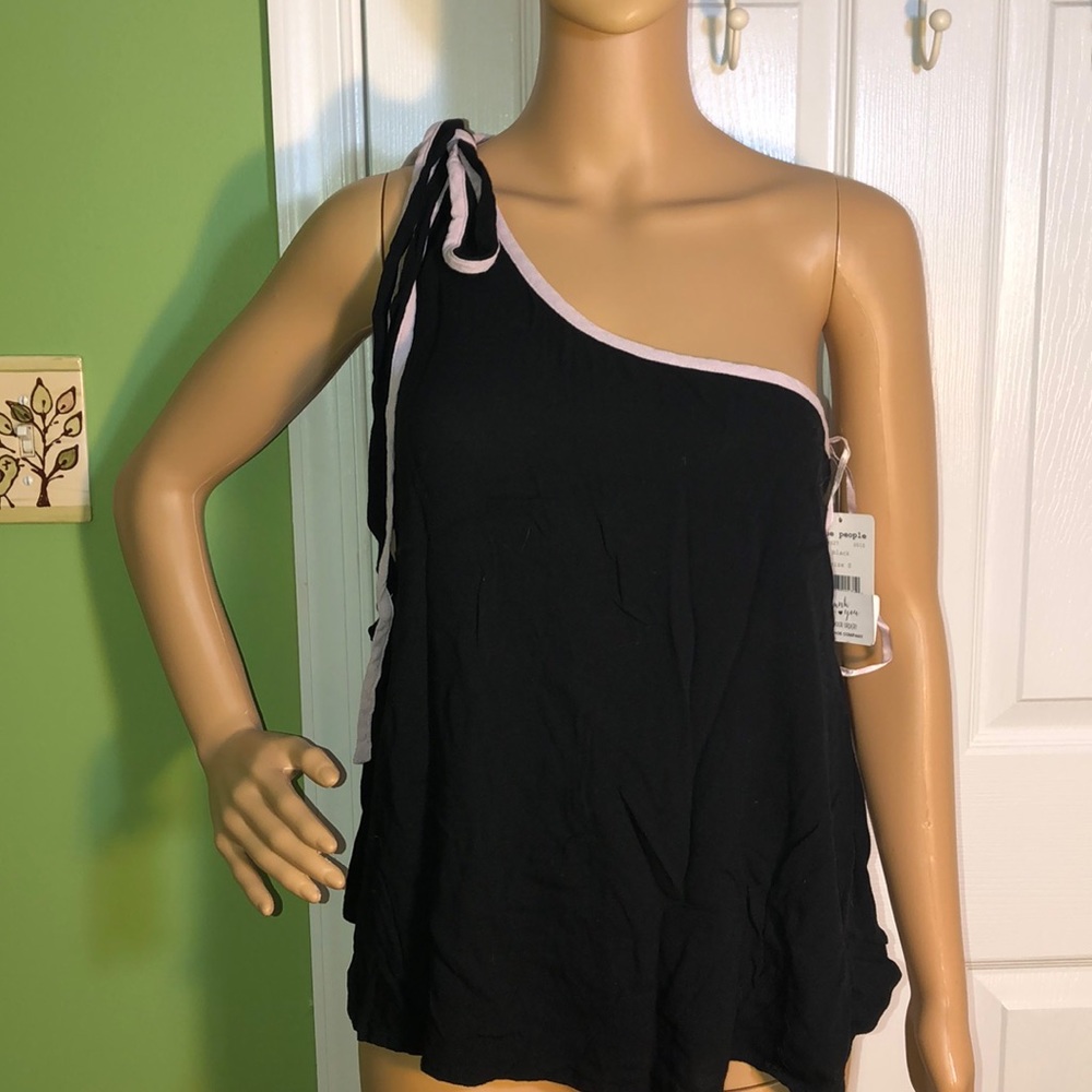 NWT Free People one shoulder tie top.